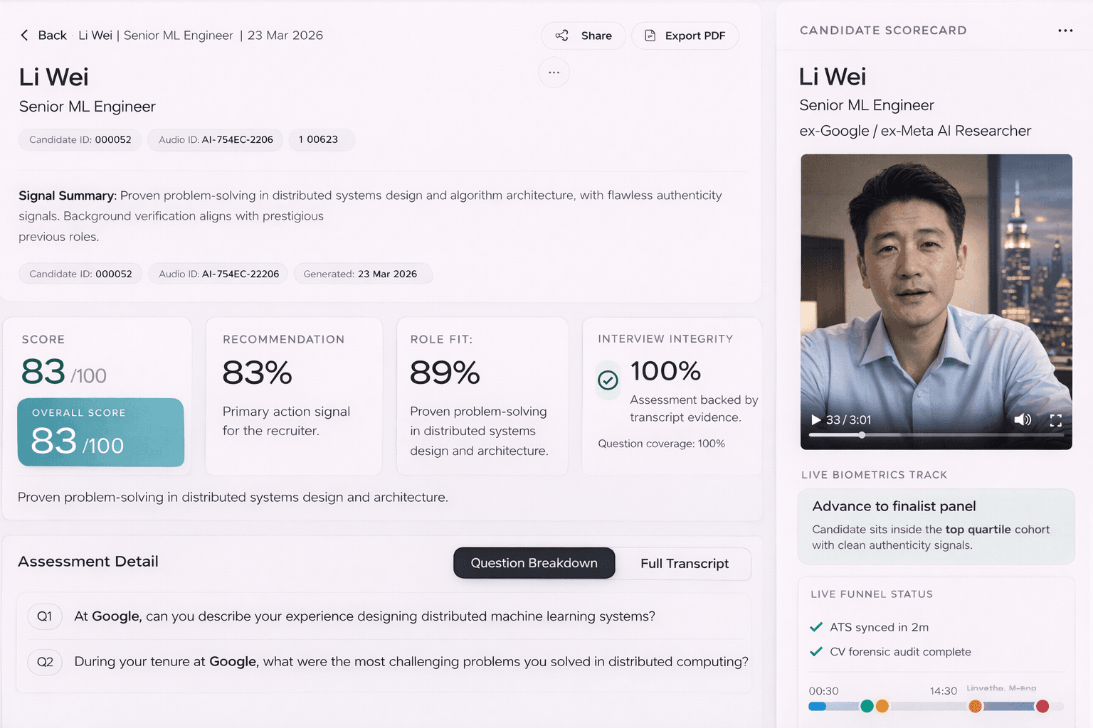 Candidate Profile